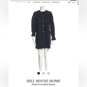 Hill house home plaid dress size medium